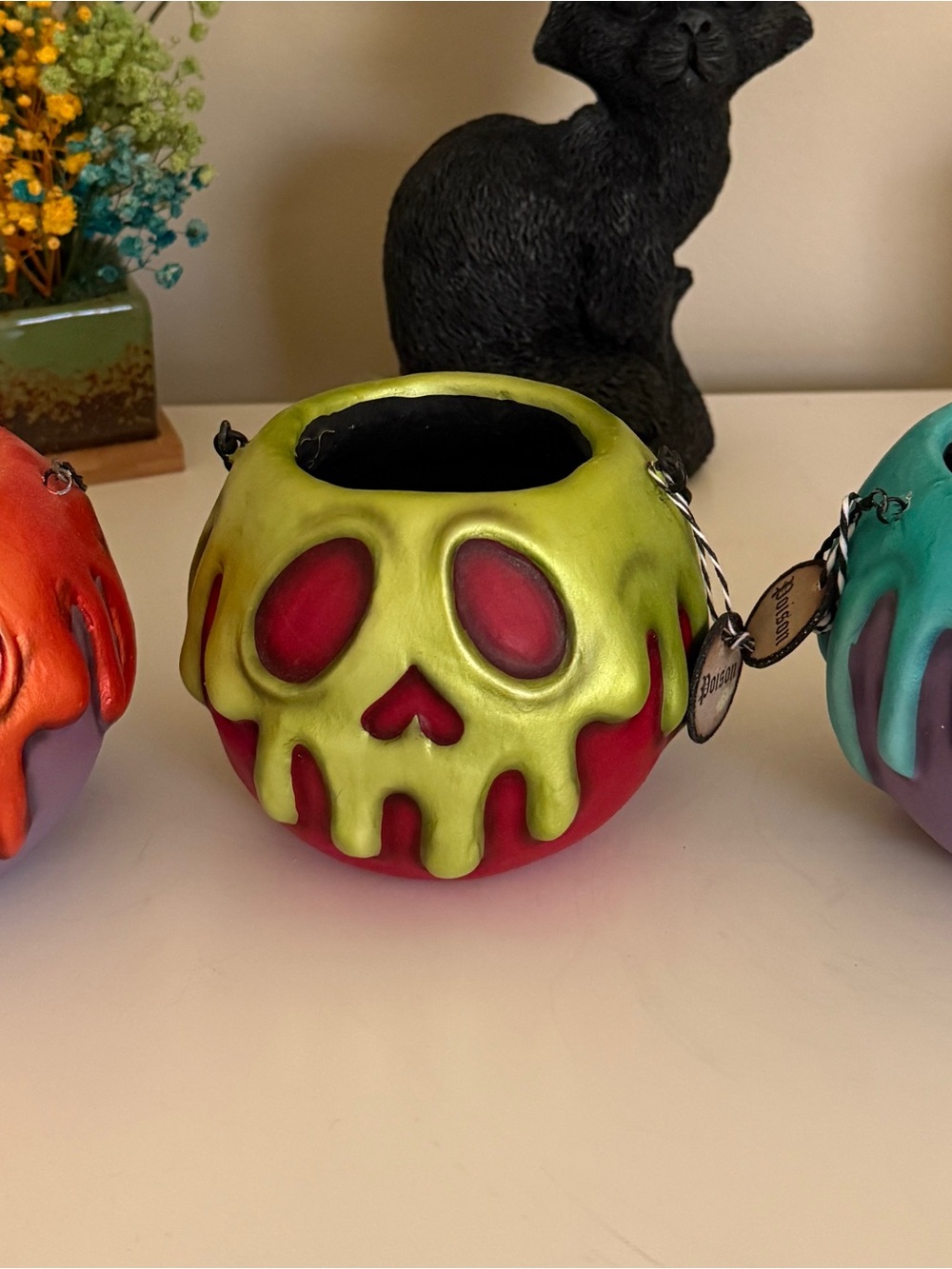 Bethany Lowe Designs Disney Poison Apple Candy Buckets Halloween Decorations
